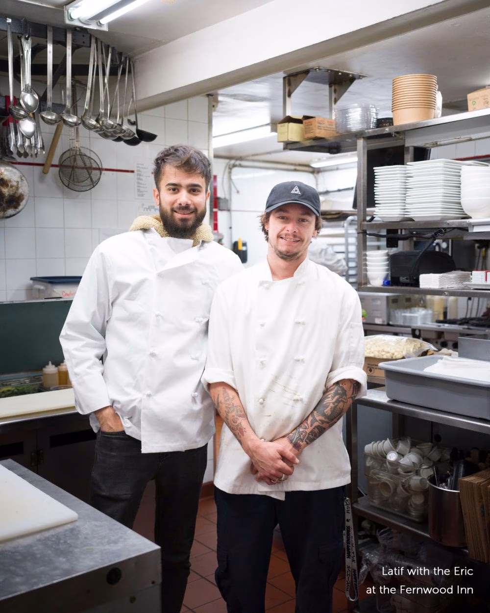 Latif with Eric at the Fernwood Inn