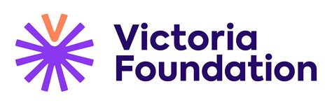 Victoria Foundation logo with a purple starburst and orange V.